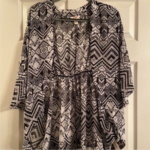 Black and White Kimono